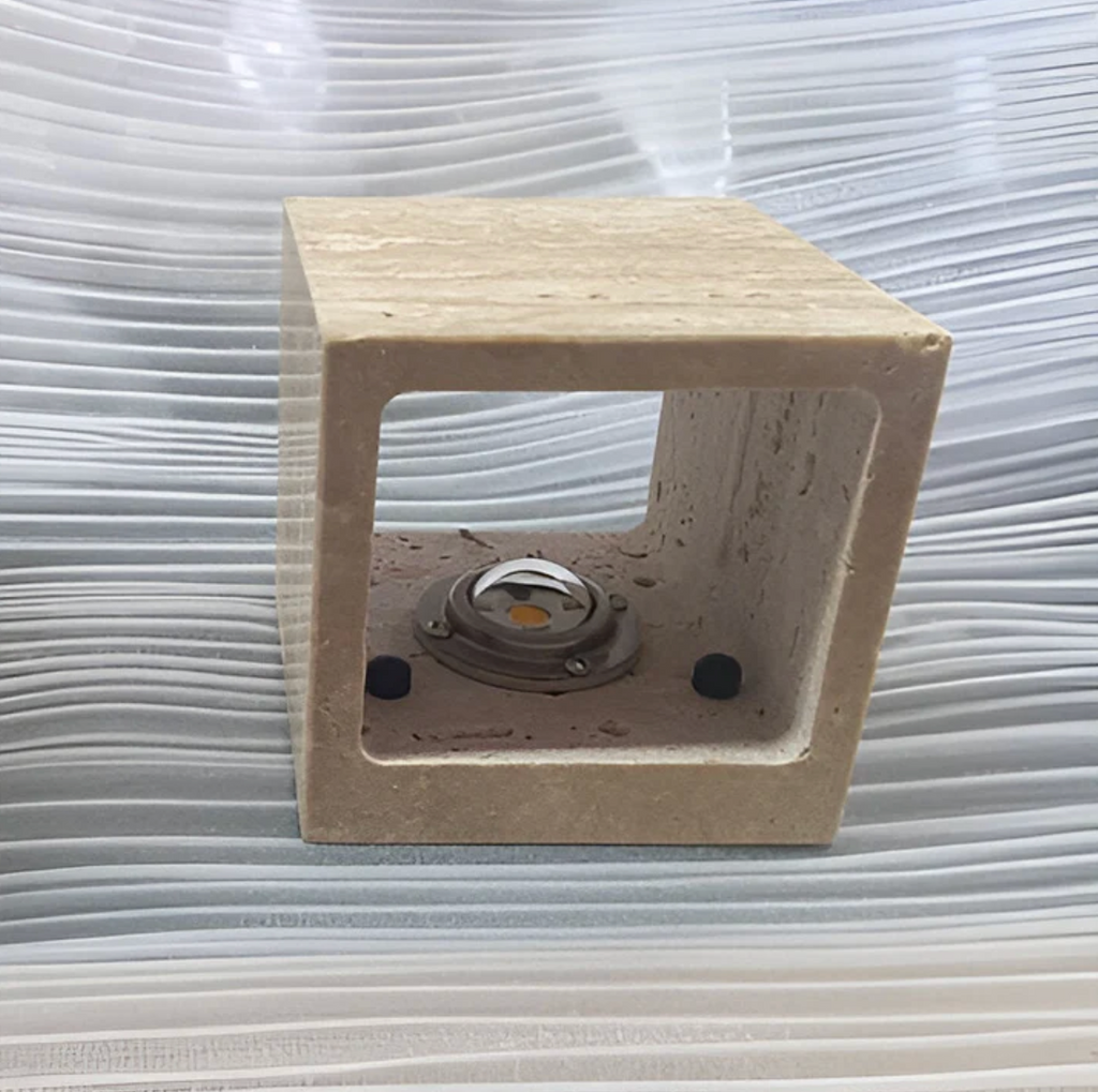 Natural travertine stone up down wall light by BROKLEN – view 23