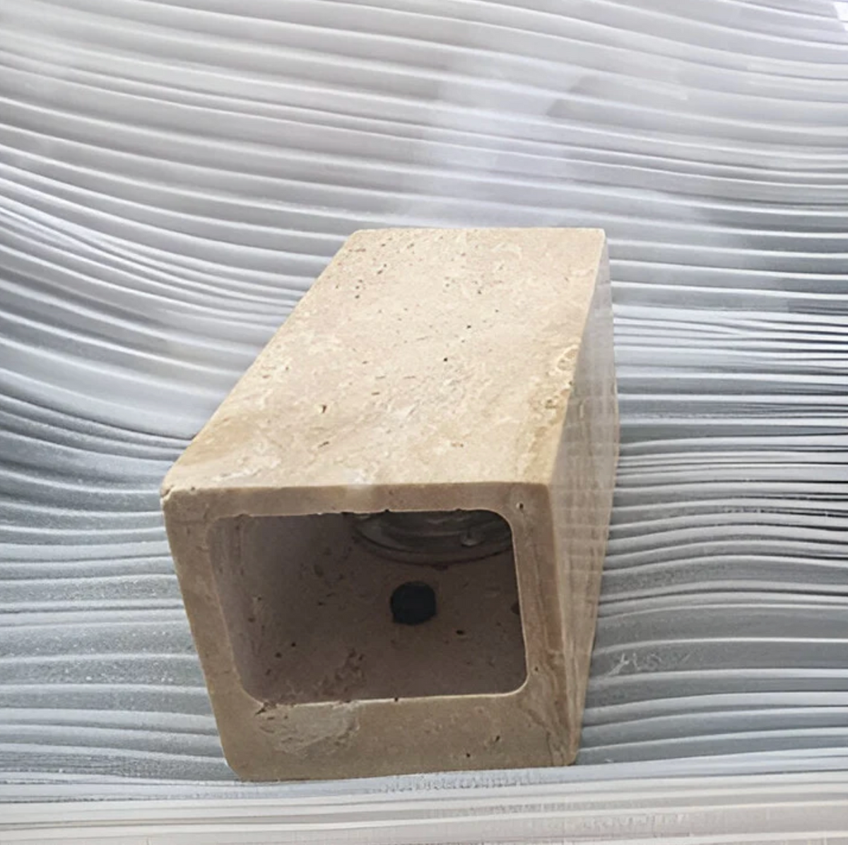 Natural travertine stone up down wall light by BROKLEN – view 20