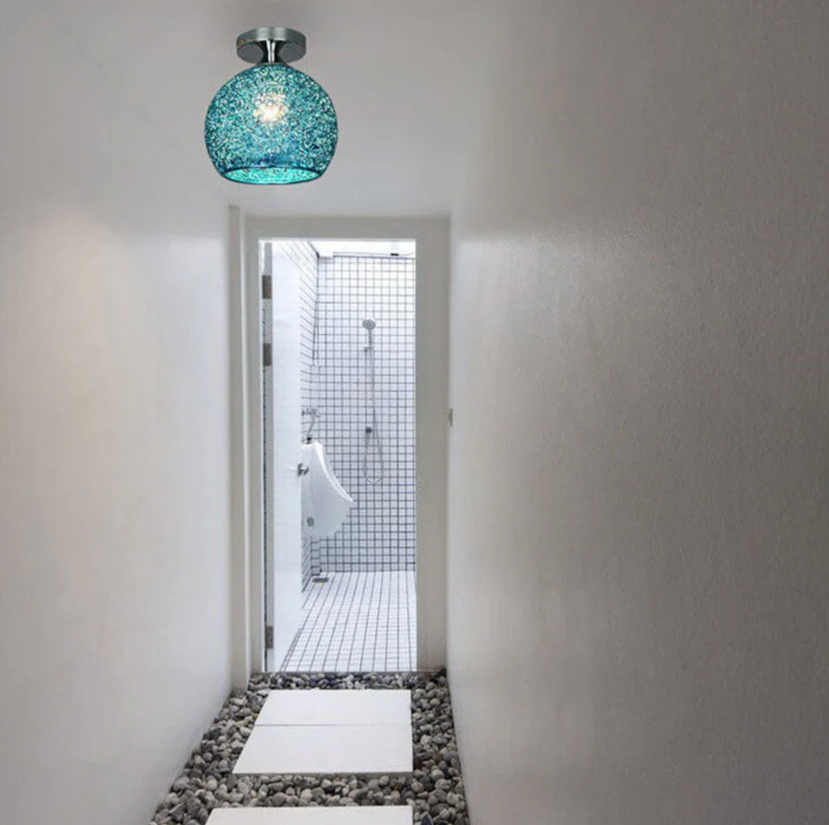 Woven metal globe flush mount ceiling light by BROKLEN – view 14