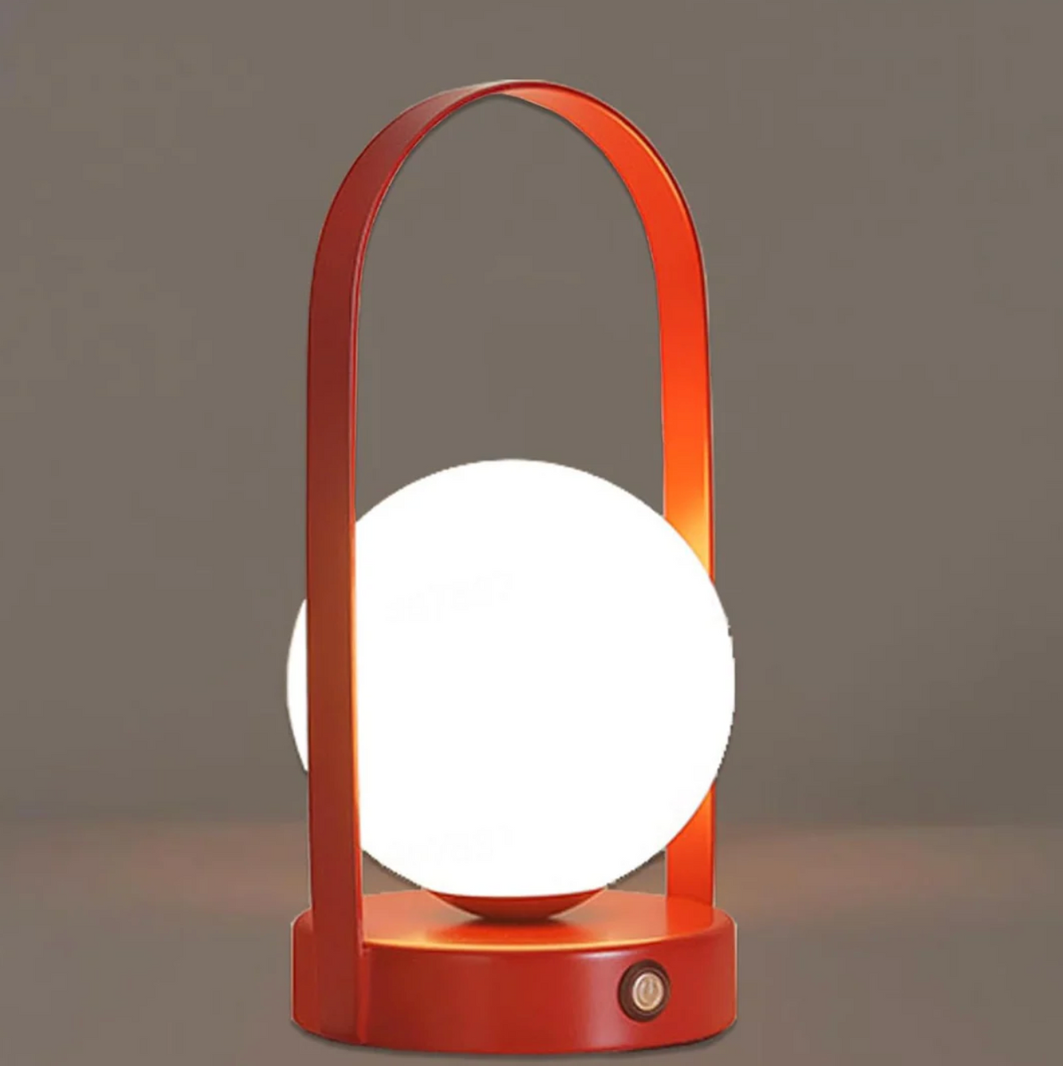 Cordless LED globe table lamp with arched metal frame by BROKLEN – view 3