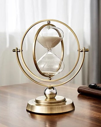 Hourglass sand timer in a circular metal frame by BROKLEN – view 9