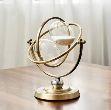 Hourglass sand timer in a circular metal frame by BROKLEN – view 7