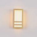 Japandi wooden slatted LED wall light by BROKLEN – view 8