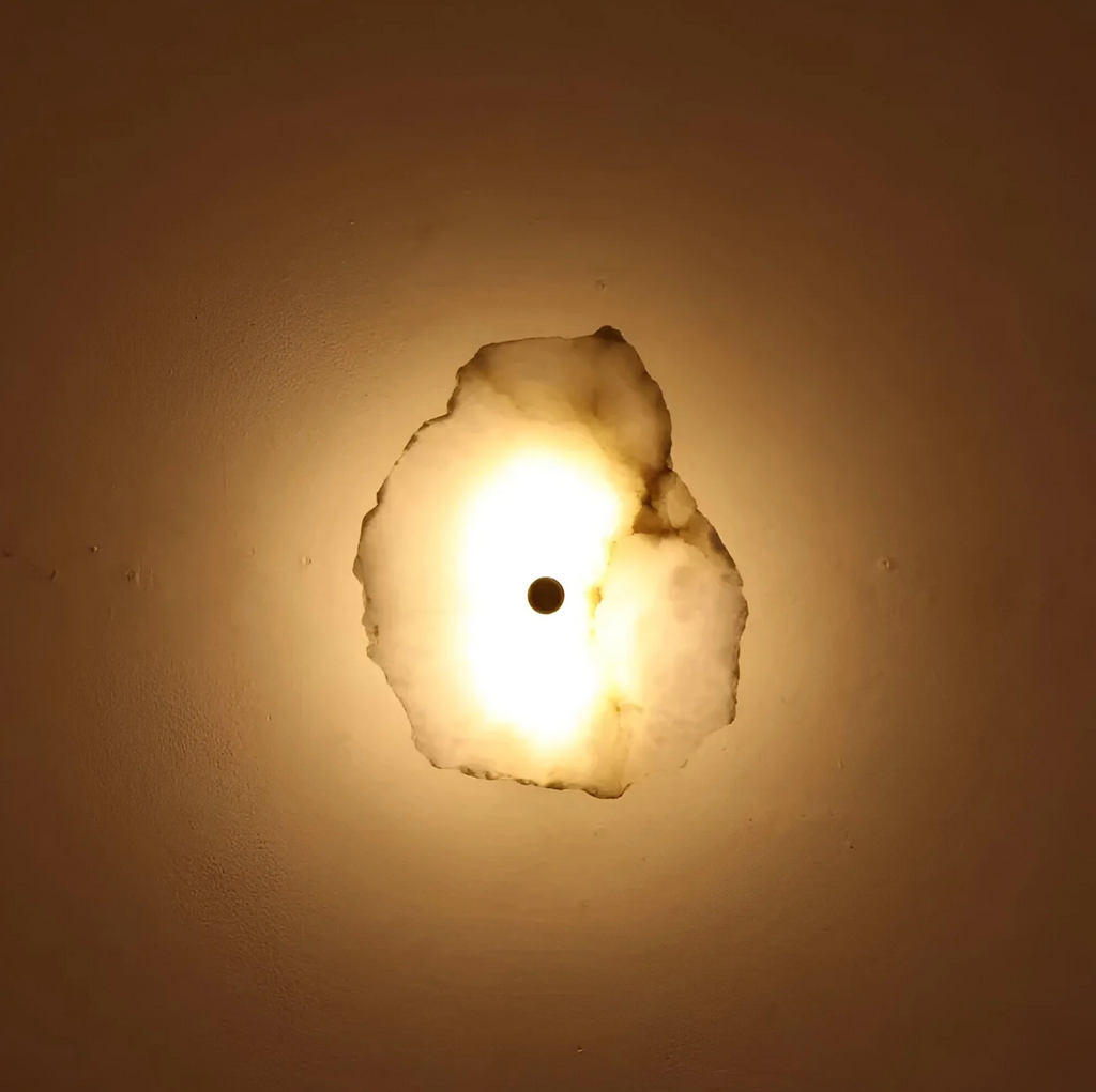 Organic stone shaped LED wall sconce by BROKLEN – view 8