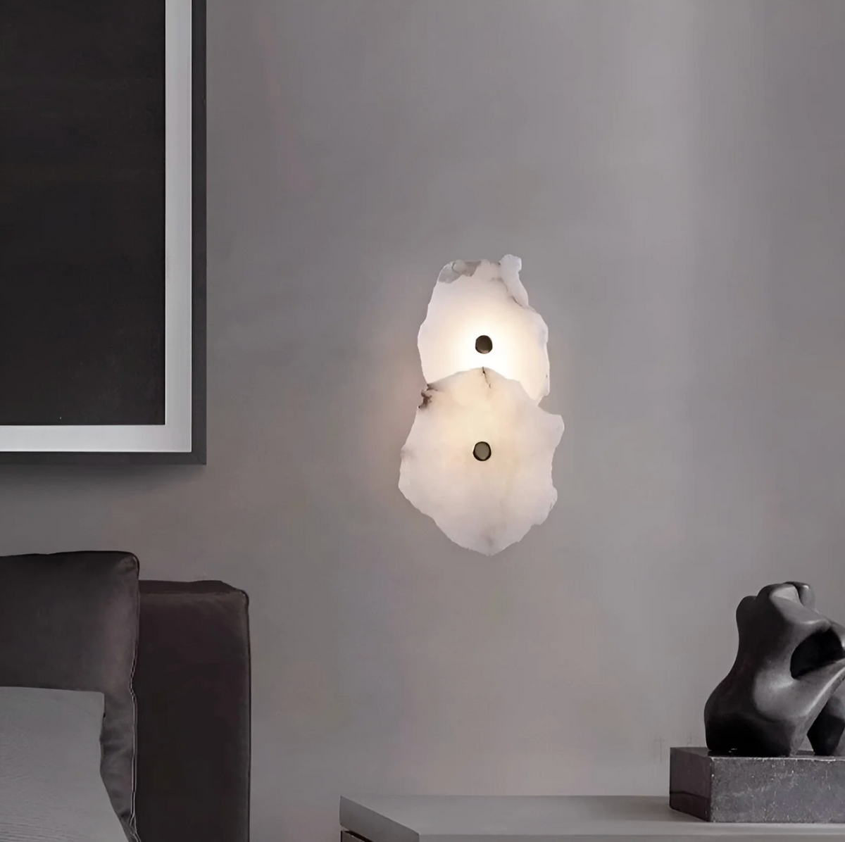 Organic stone shaped LED wall sconce by BROKLEN – view 21