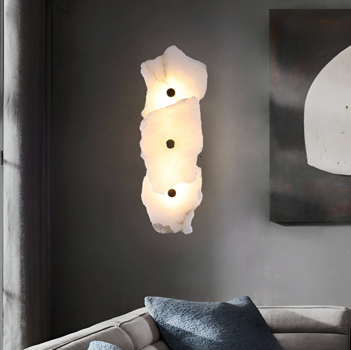 Organic stone shaped LED wall sconce by BROKLEN