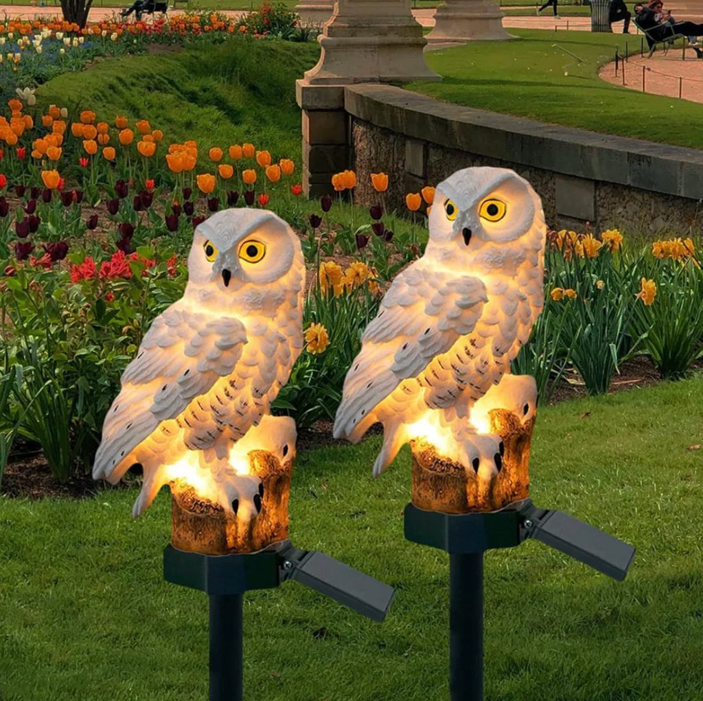 Solar powered owl garden stake light by BROKLEN – view 4