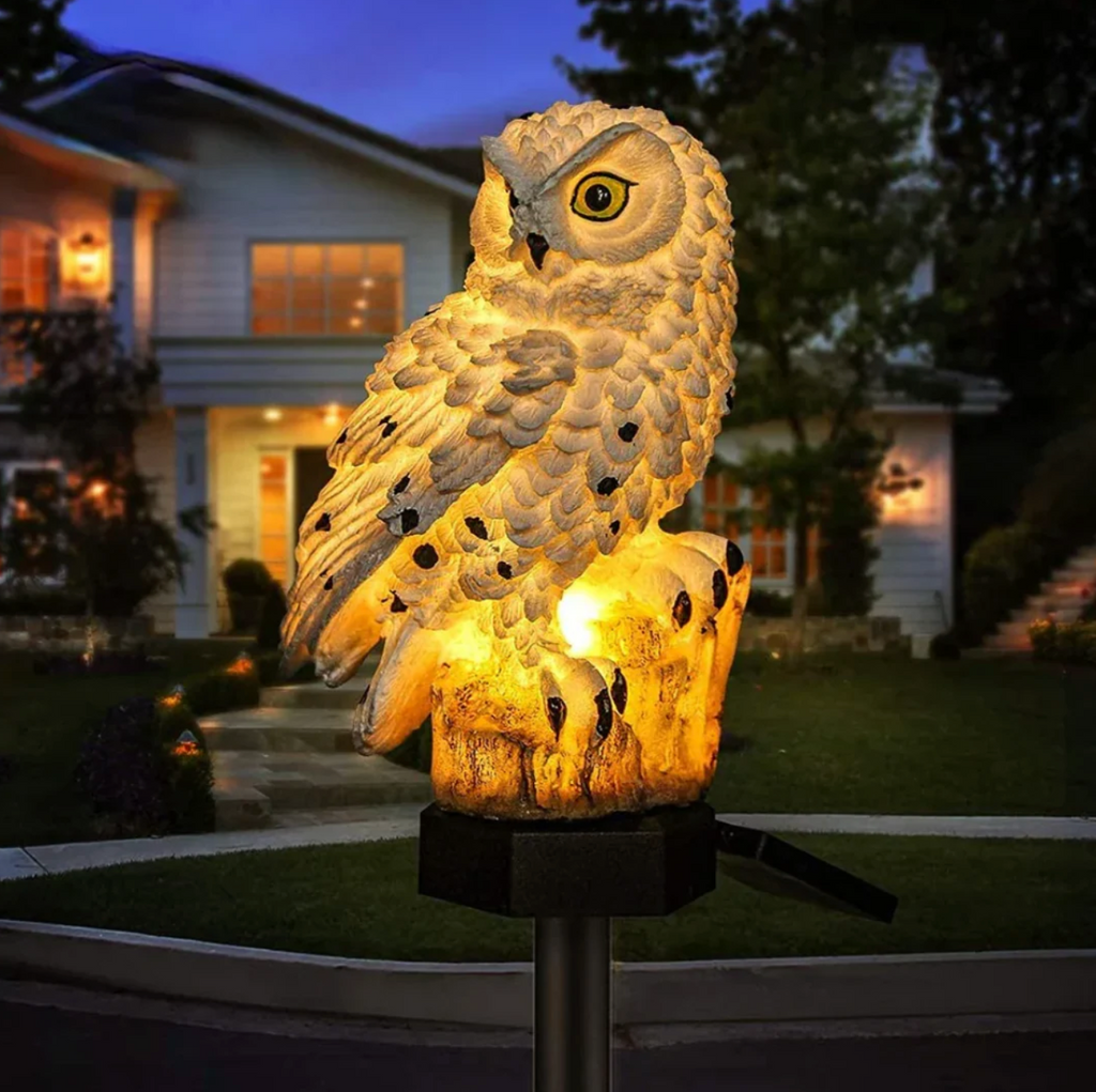 Solar powered owl garden stake light by BROKLEN – view 2