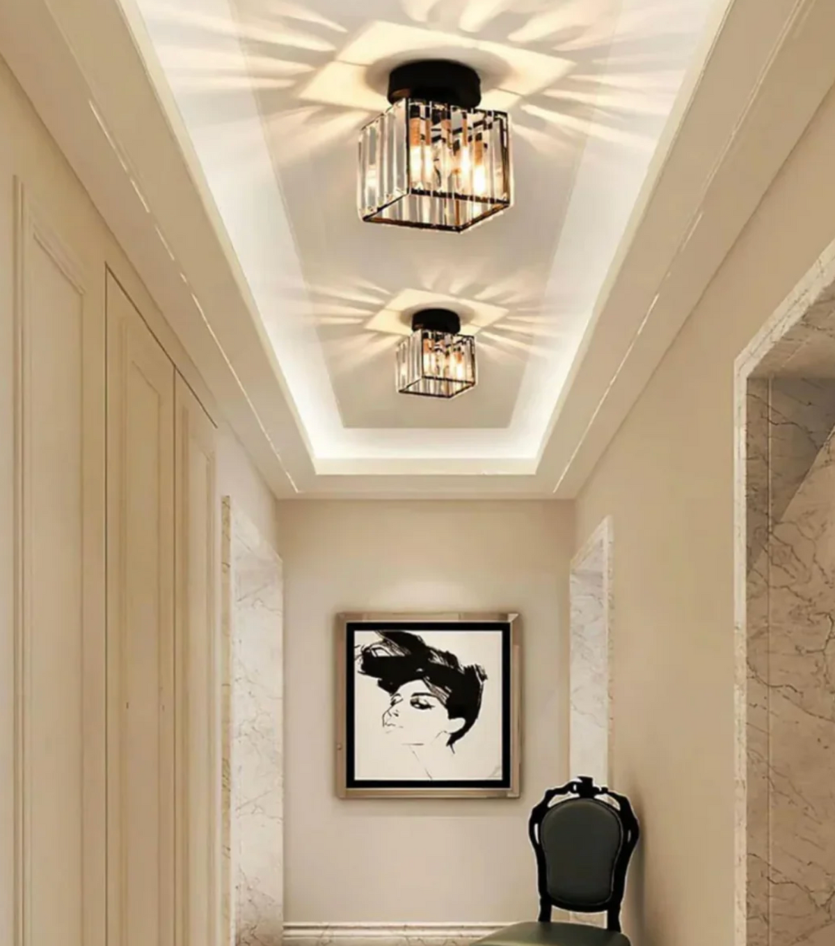 Crystal glass flush mount ceiling light by BROKLEN – view 14