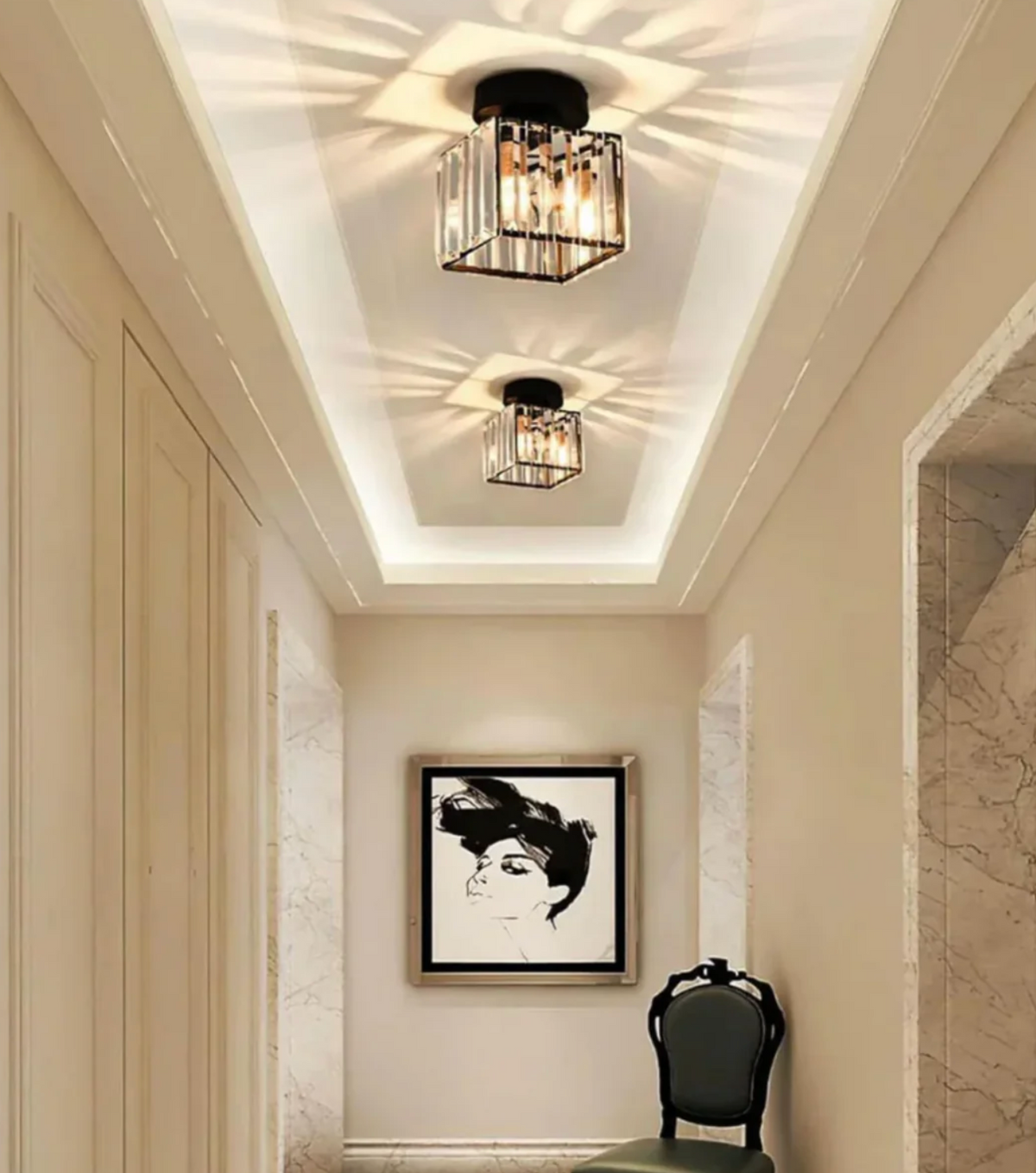 Crystal glass flush mount ceiling light by BROKLEN – view 37