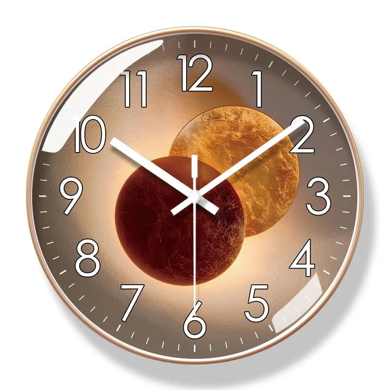 Modern round acrylic decorative wall clock by BROKLEN – view 4
