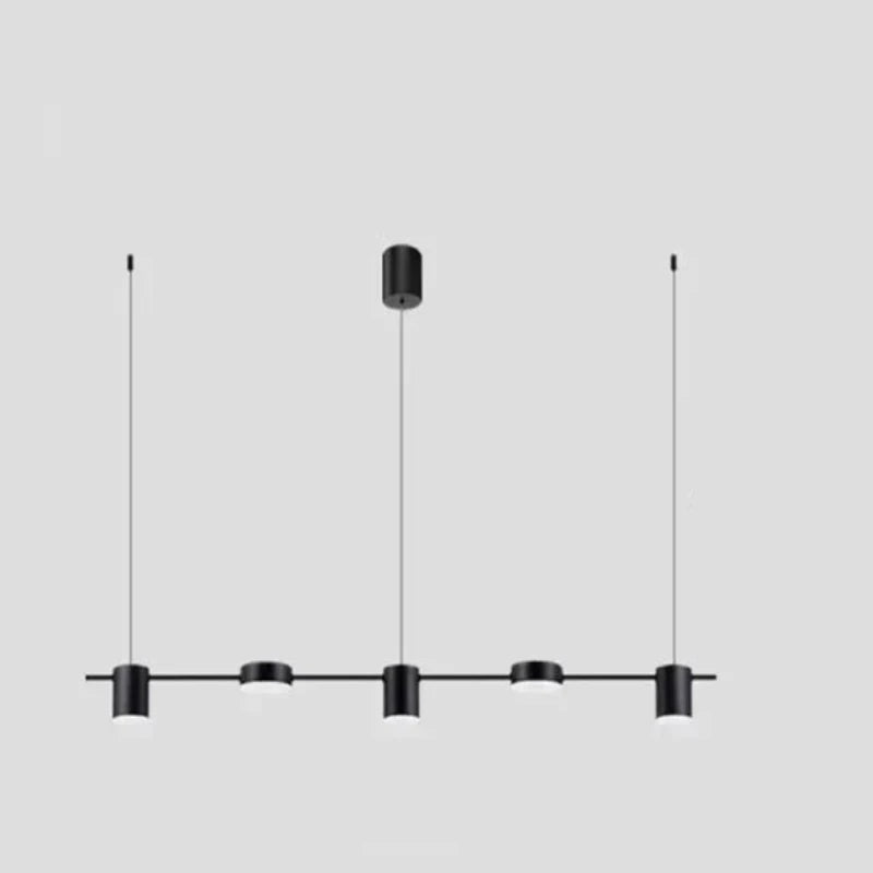 Modern linear ceiling pendant light with adjustable spotlights by BROKLEN – view 11