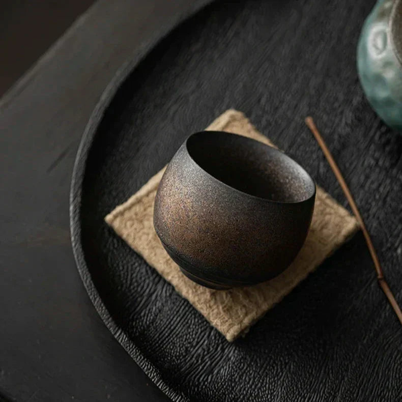 Rustic handmade ceramic stoneware espresso cups by BROKLEN – view 8