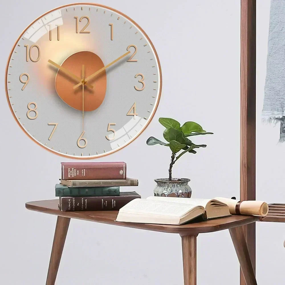 Silent non ticking modern round wall clock by BROKLEN – view 5