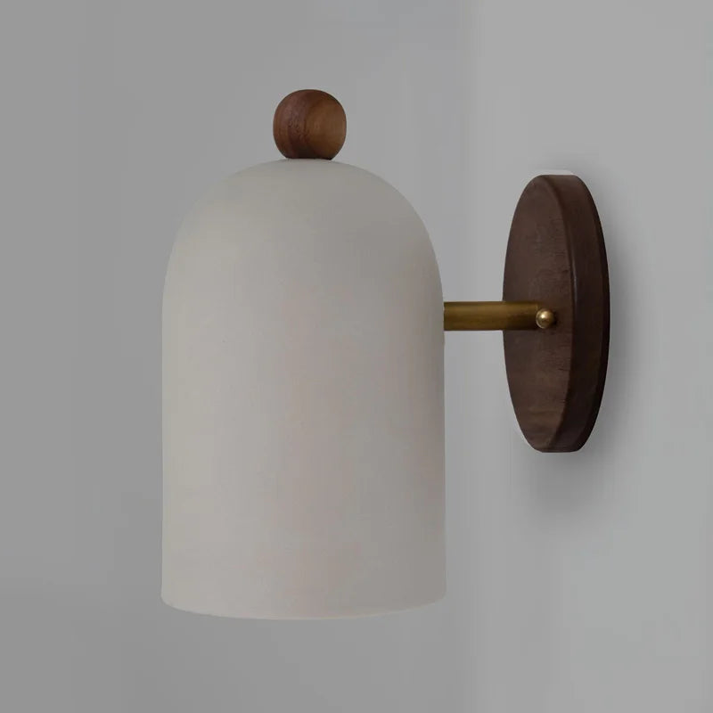 Walnut wood and iron linear wall sconce by BROKLEN – view 3