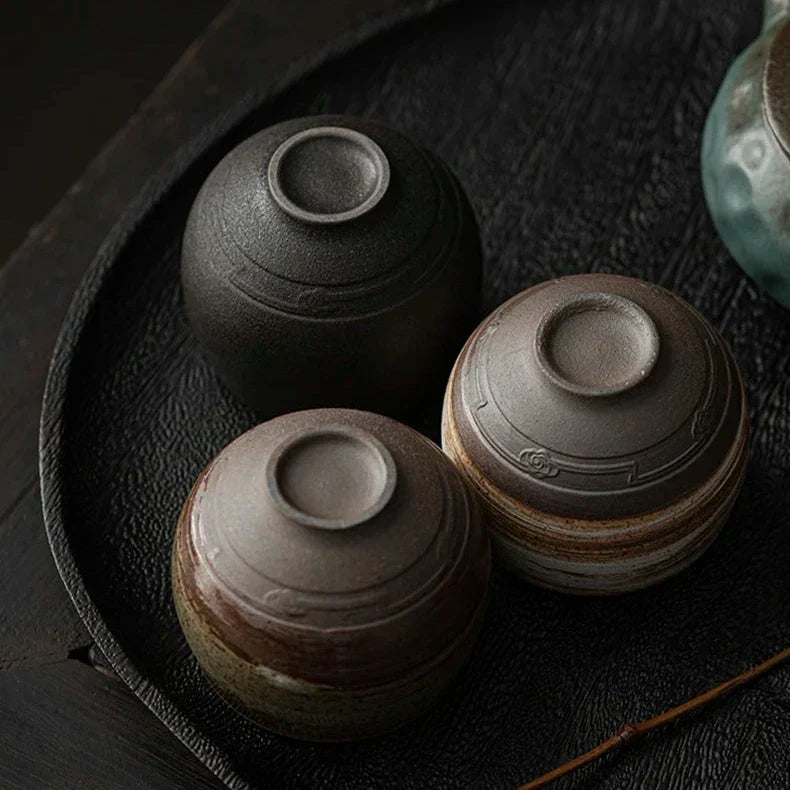 Rustic handmade ceramic stoneware espresso cups by BROKLEN – view 11