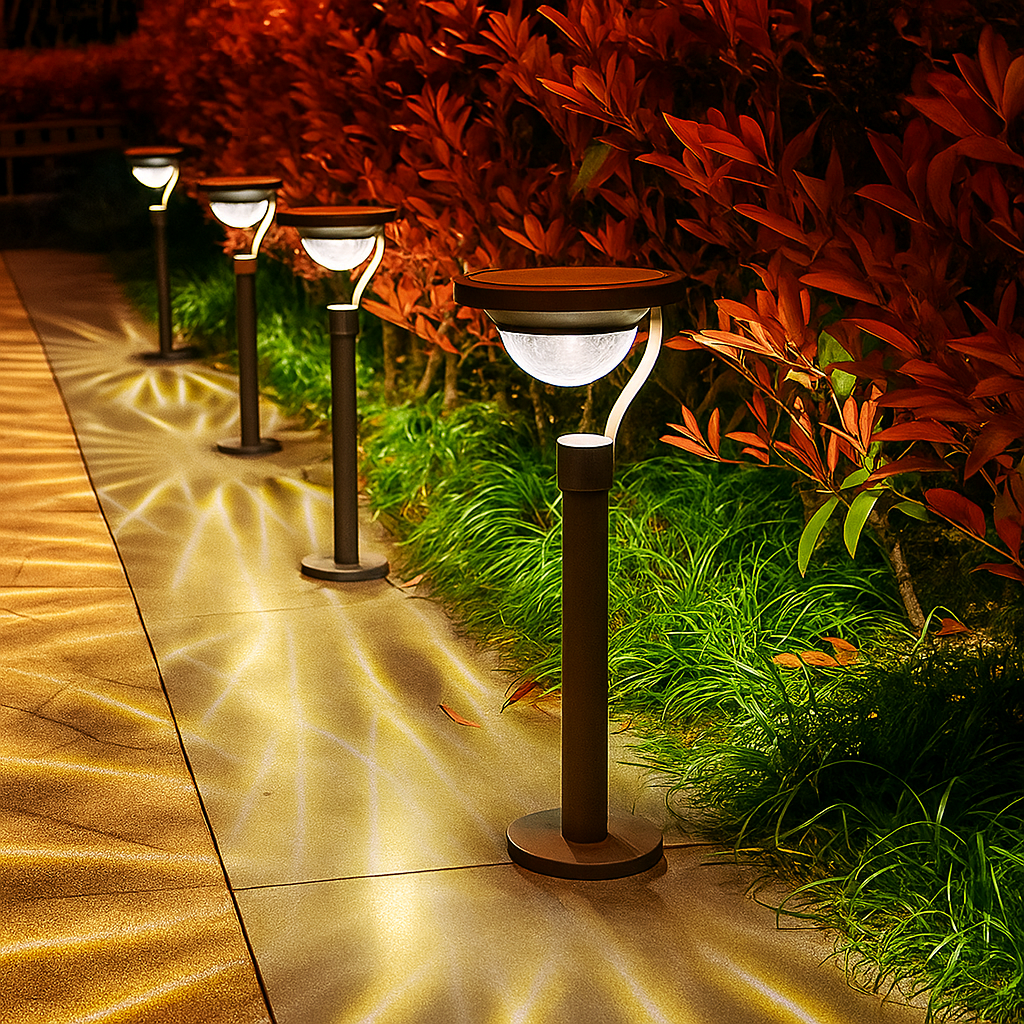 Solar pathway light with decorative pattern projection by BROKLEN