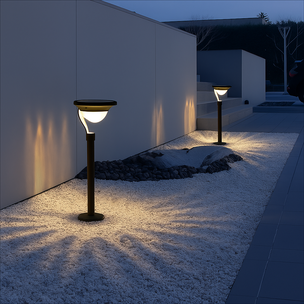 Solar pathway light with decorative pattern projection by BROKLEN – view 2