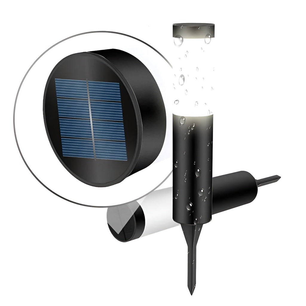 Solar garden lamp with round frosted cylinder shade by BROKLEN – view 7