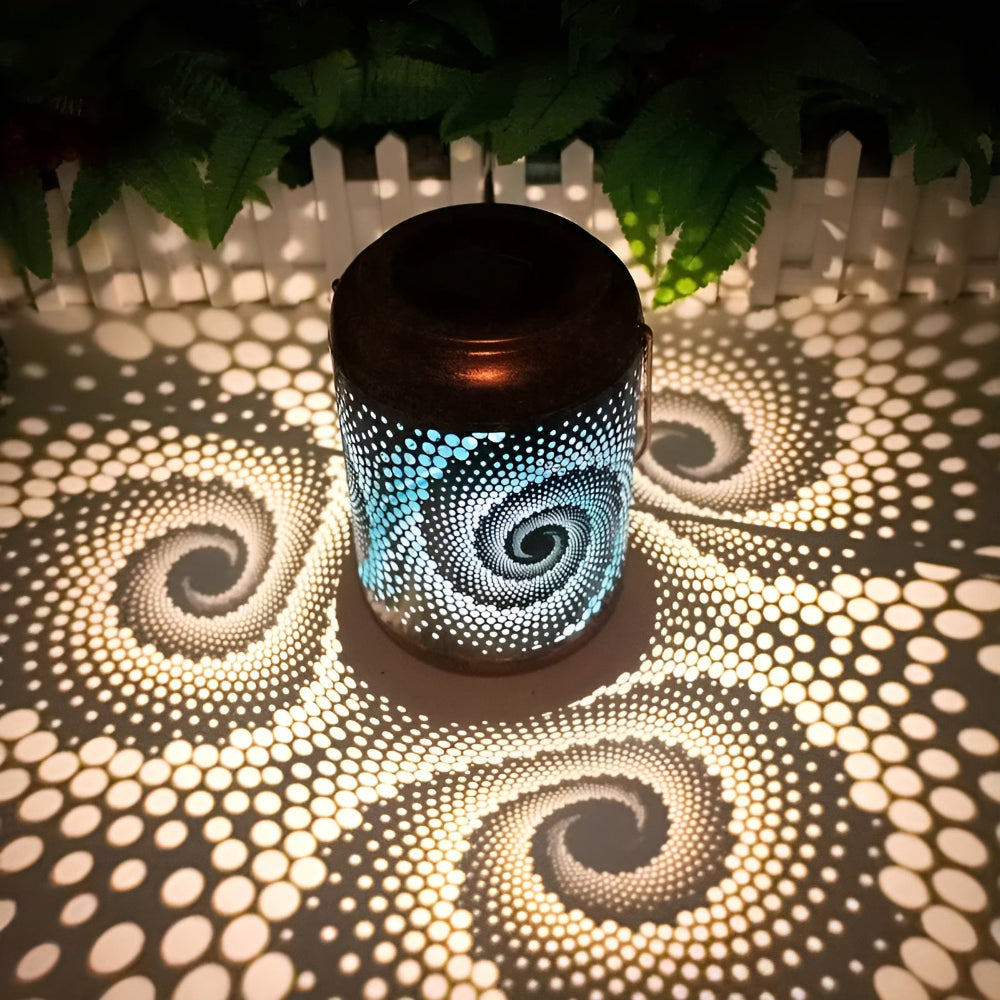 Solar garden light with spiral projection design by BROKLEN