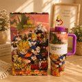 Anime Fusion Tumbler Set - 40oz anime action art tumbler, front view