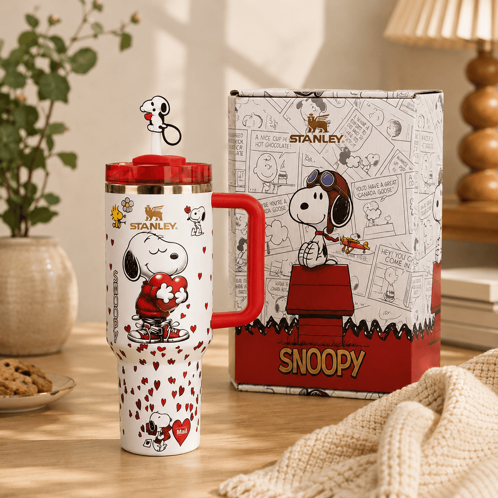 Snoopy Love Hearts Tumbler - hearts tumbler, view 2
