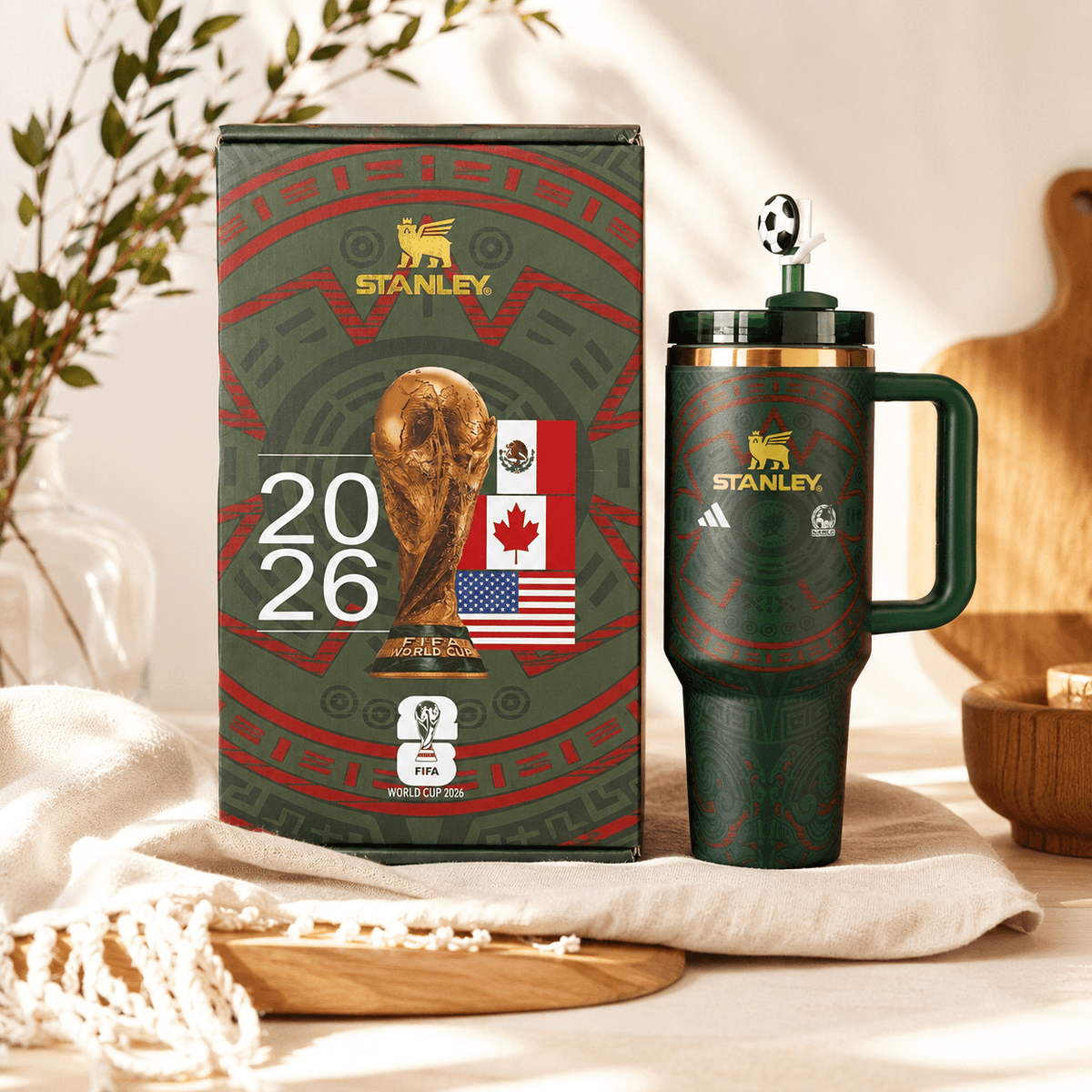 World Cup 2026 Collector Tumbler - 40oz football tumbler, front view