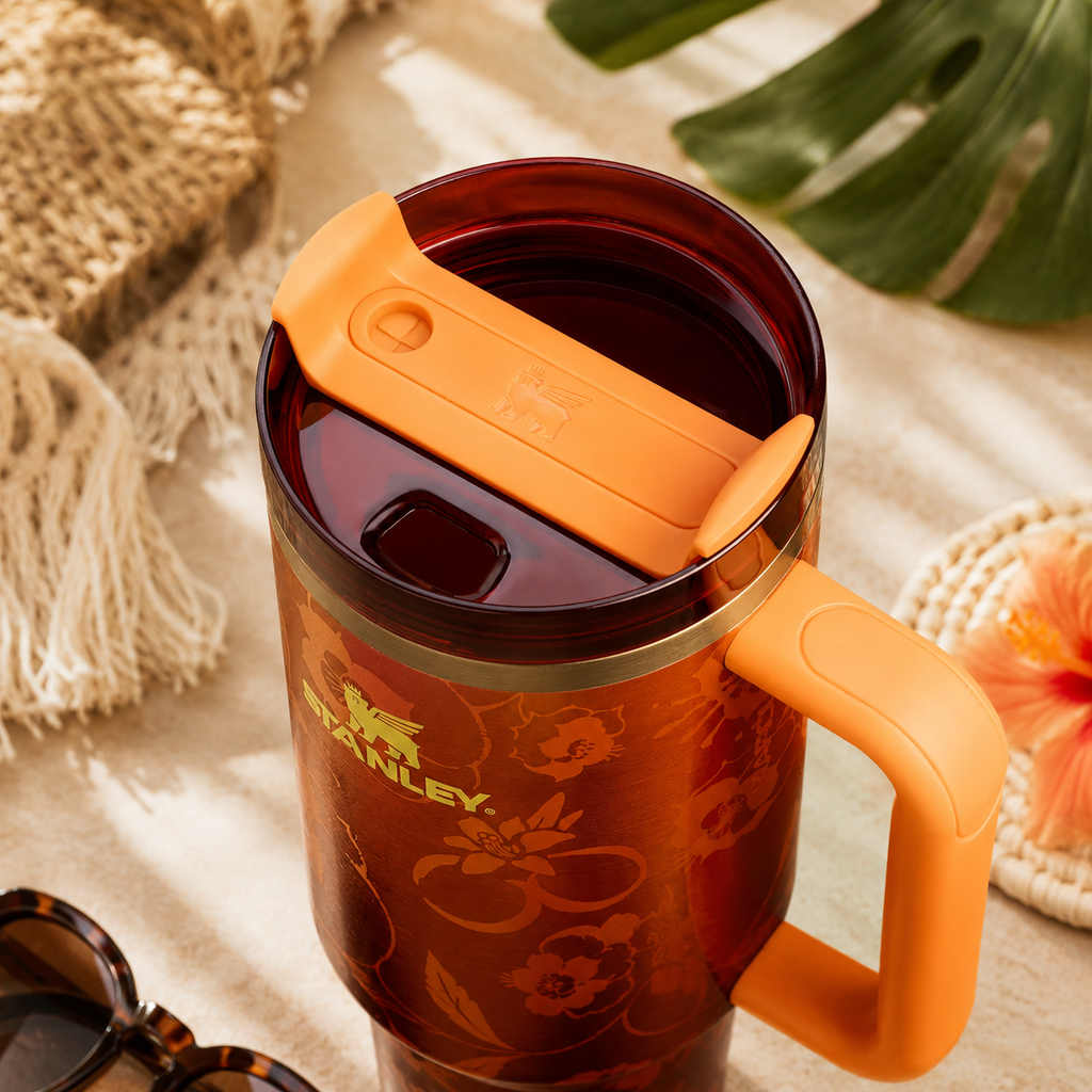 Sunset Bloom Tumbler - tropical floral tumbler, view 4