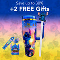 Stitch Tumbler Gift Set - blue tropical sunset character tumbler