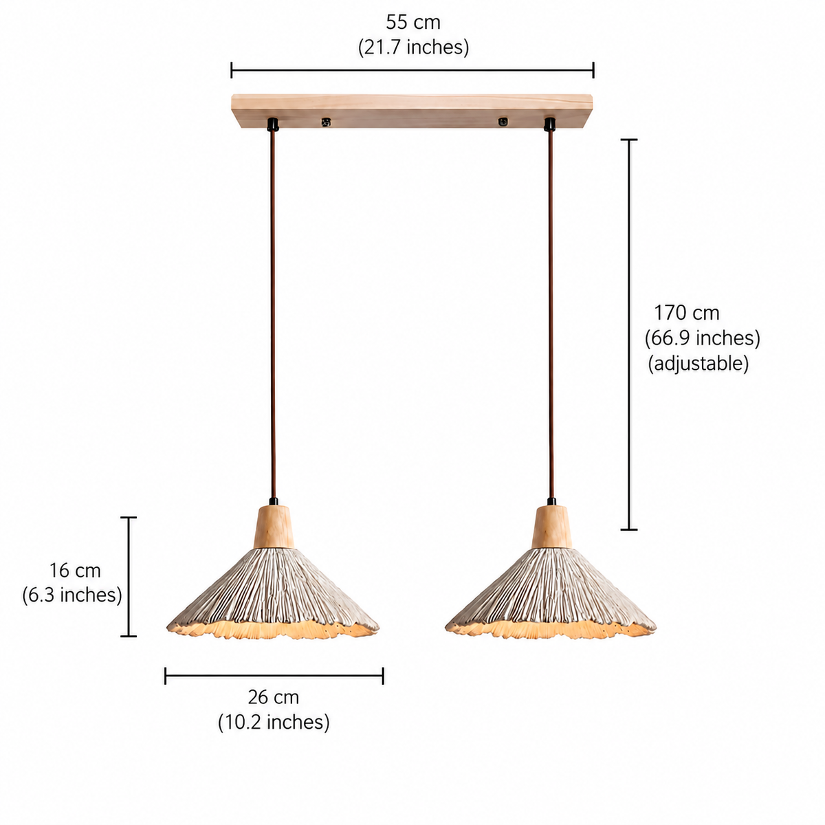 Wabi-sabi textured pendant light by BROKLEN – view 15