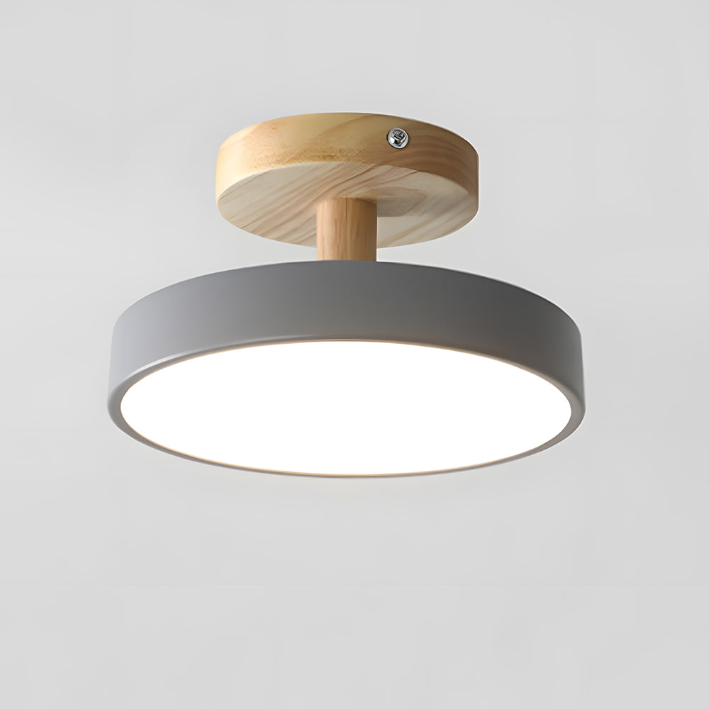 Scandinavian wood and metal LED ceiling light by BROKLEN – view 7