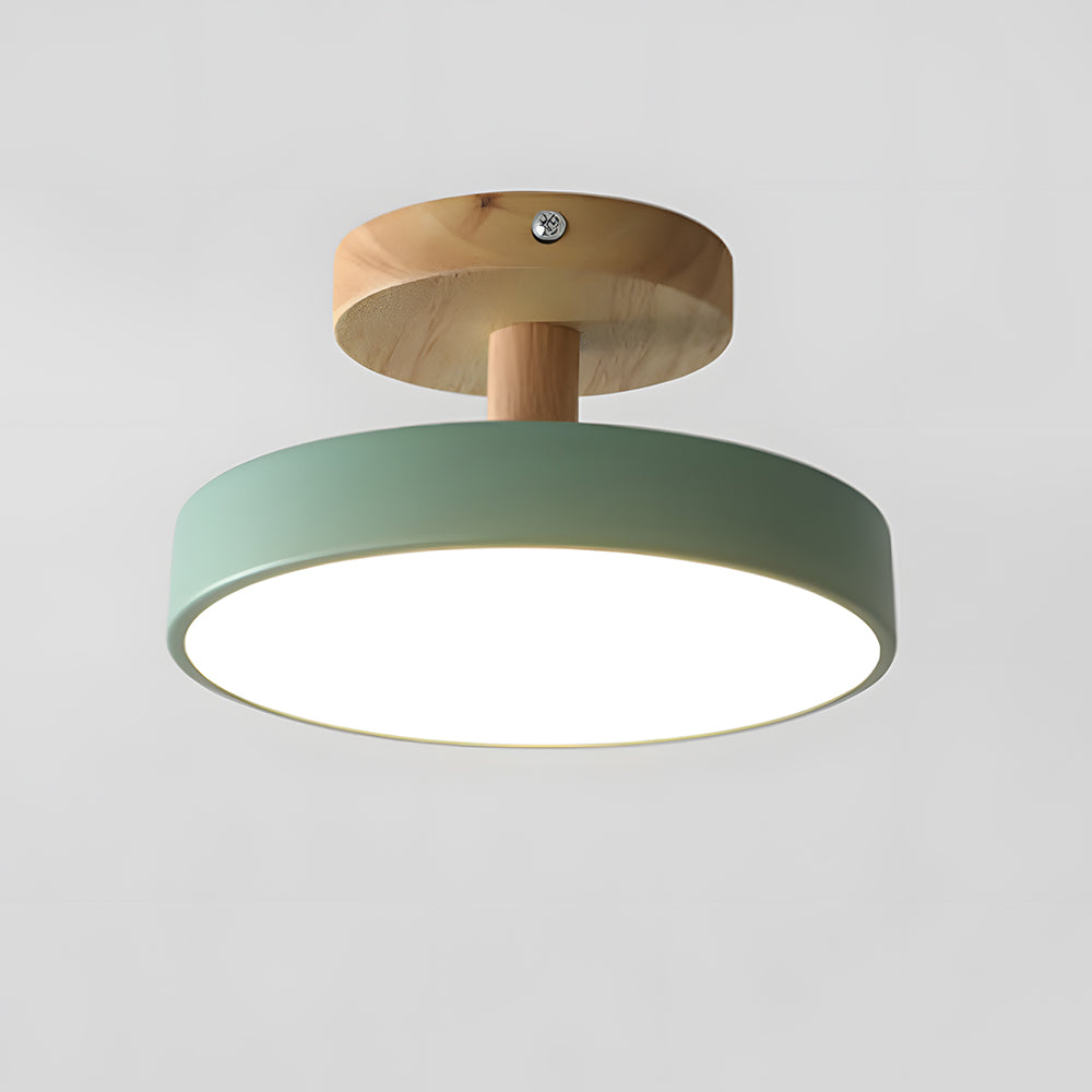 Scandinavian wood and metal LED ceiling light by BROKLEN – view 2
