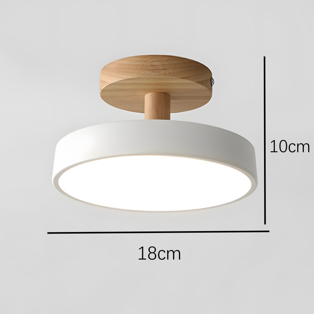 Scandinavian wood and metal LED ceiling light by BROKLEN – view 16