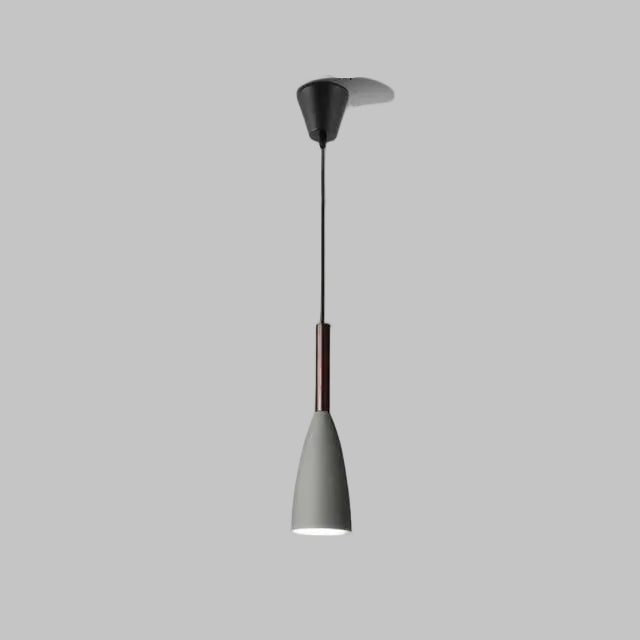 Three-light kitchen ceiling pendant with tapered metal shades by BROKLEN – view 10