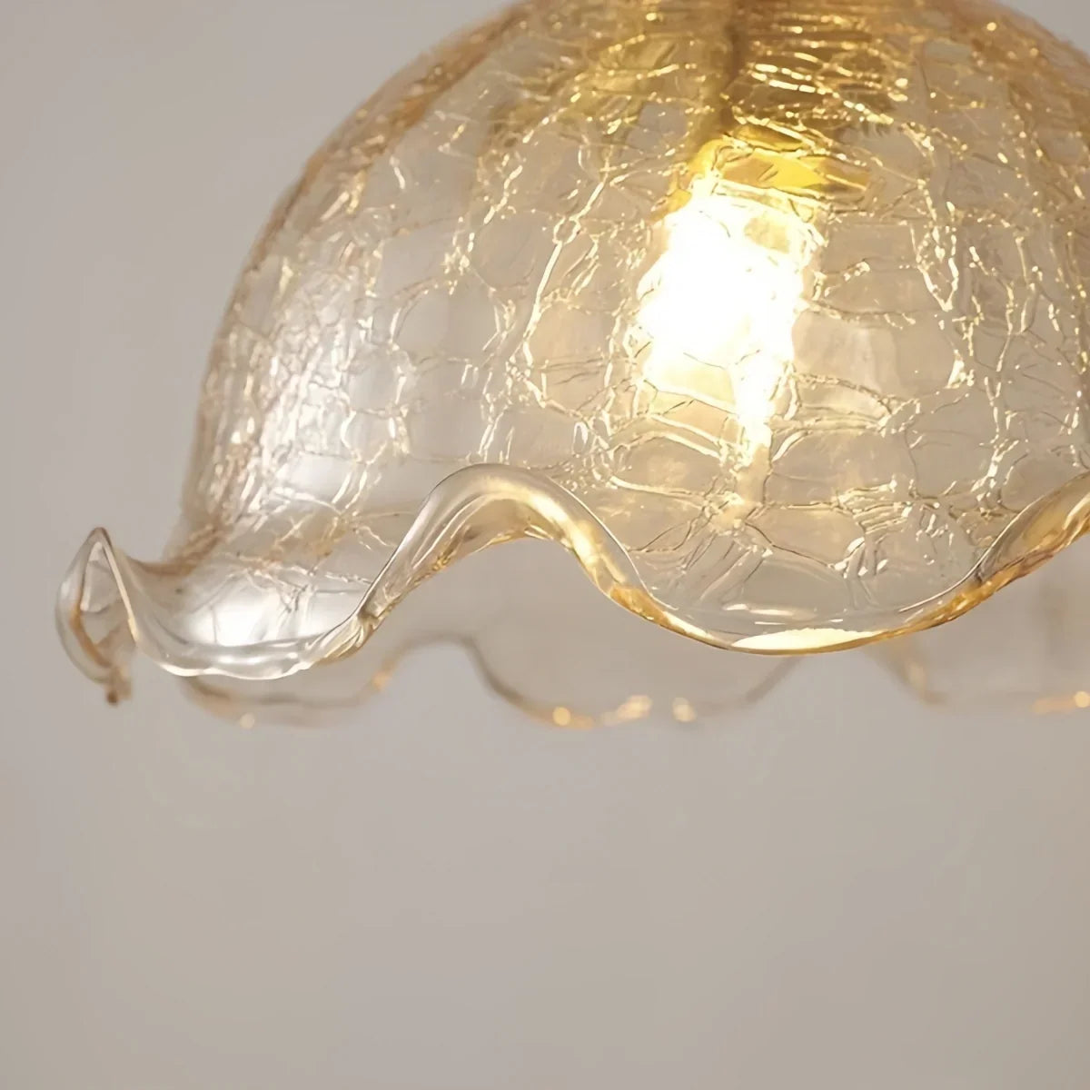 Vintage bar pendant light with rippled glass shade by BROKLEN – view 7