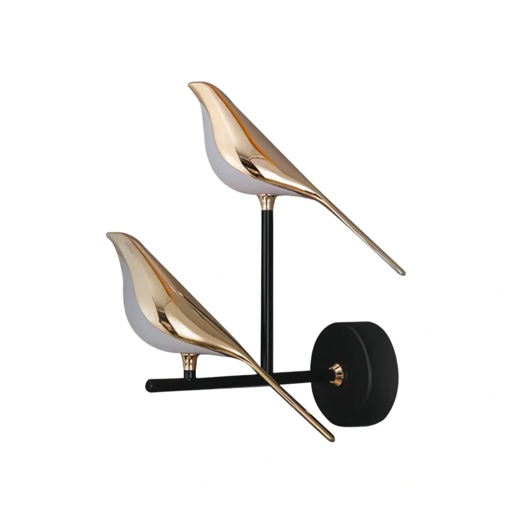 Black and gold bird design LED wall light by BROKLEN – view 9