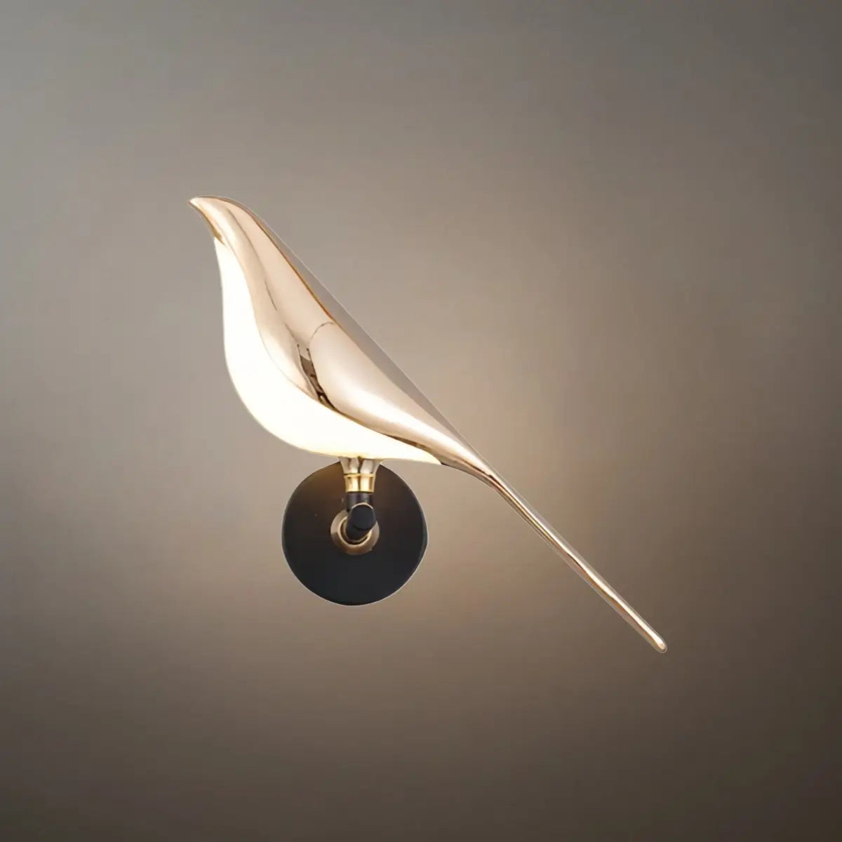 Black and gold bird design LED wall light by BROKLEN – view 10