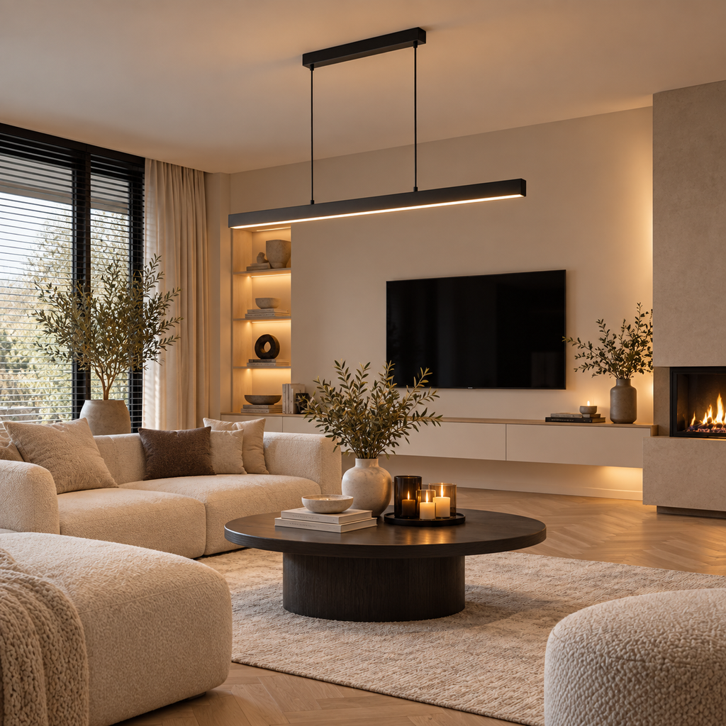 Linear LED pendant light kitchen island lighting – view 4