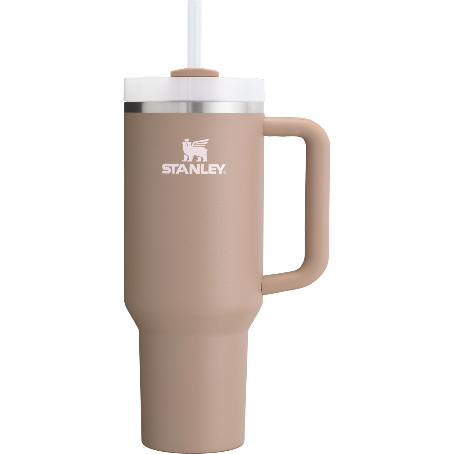 Stanley Quencher H2.0 FlowState Tumbler 40oz, Almond Rose - front view