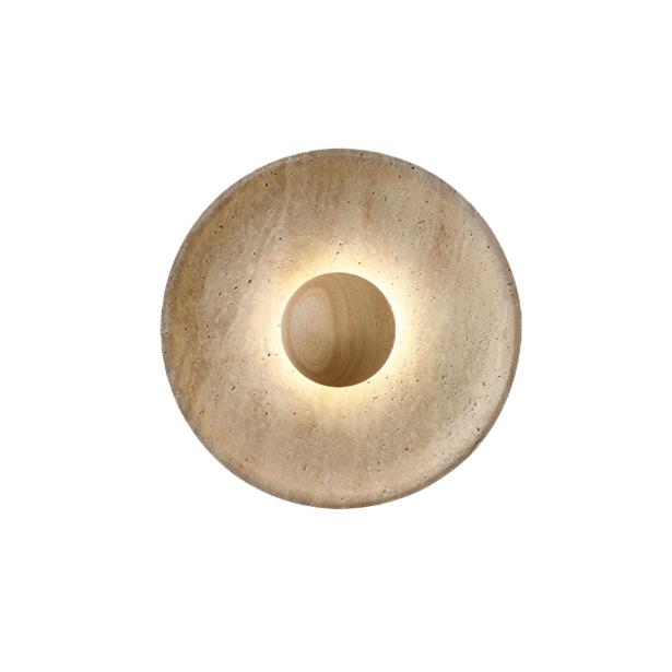 Japandi wabi-sabi travertine wall light by BROKLEN