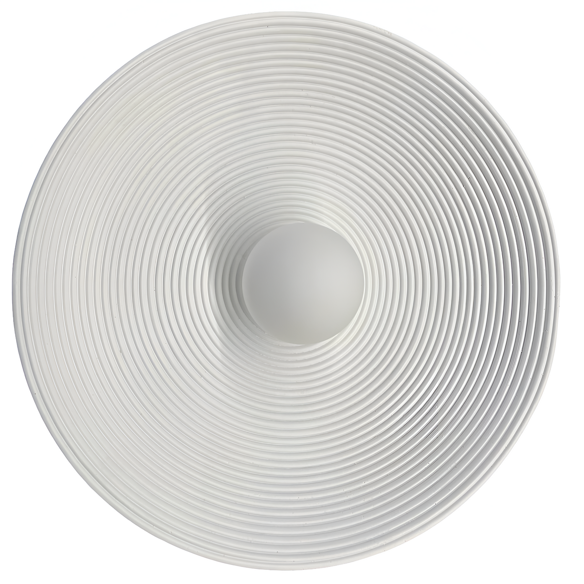 Retro Japandi round resin wall light with concentric rings by BROKLEN – view 3