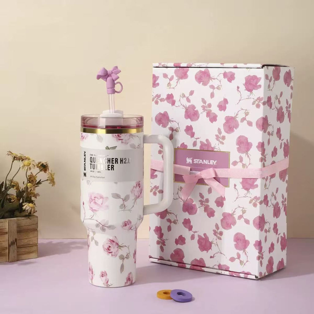 Stanley x LoveShackFancy Pink Rose Garden Tumbler