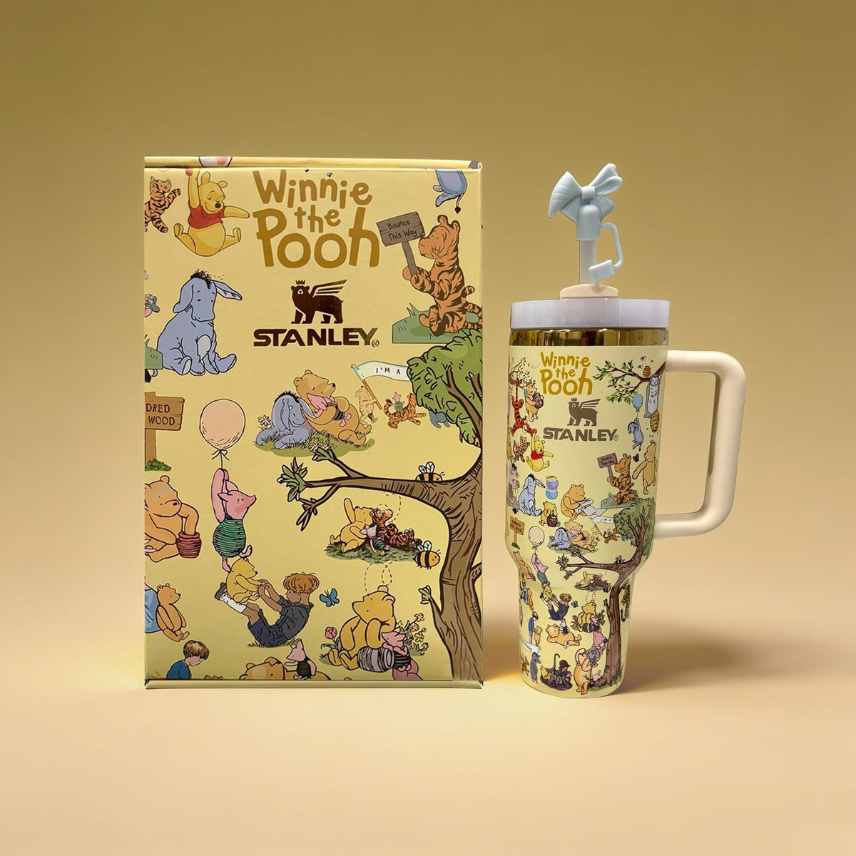 Hundred Acre Honey Tumbler - yellow vintage storybook woodland tumbler