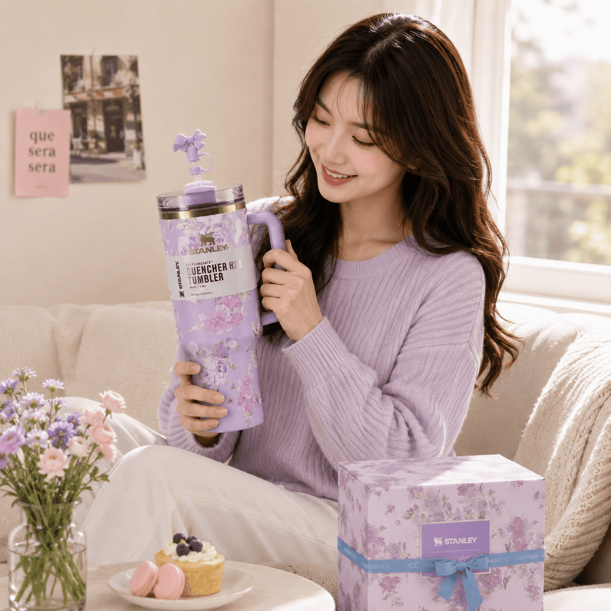 Stanley x LoveShackFancy Lavender Bloom Tumbler