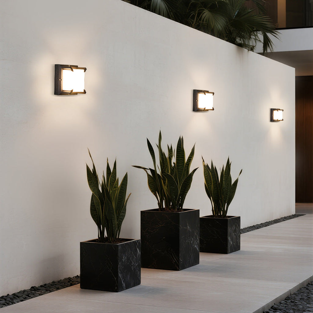 Square black waterproof LED outdoor wall light by BROKLEN – view 8
