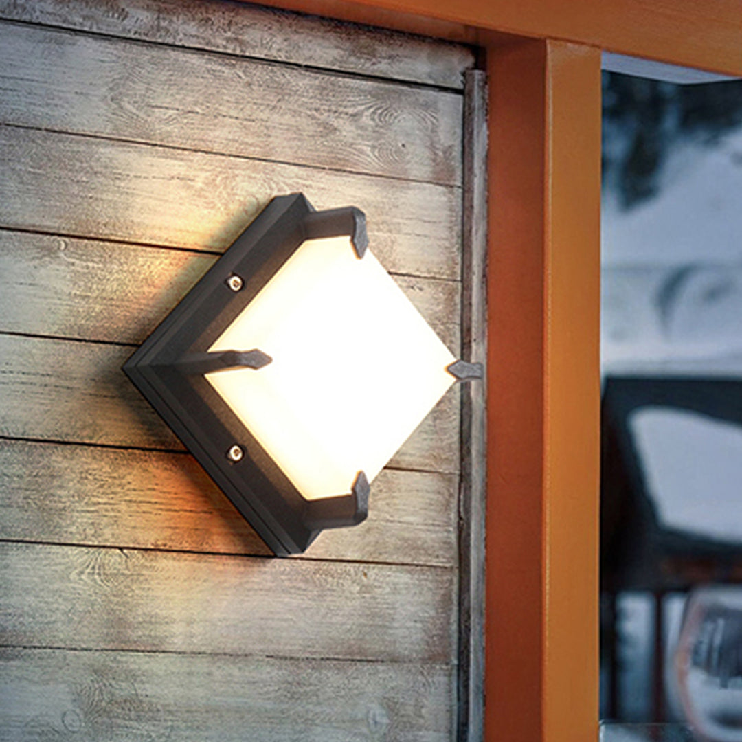 Square black waterproof LED outdoor wall light by BROKLEN – view 10