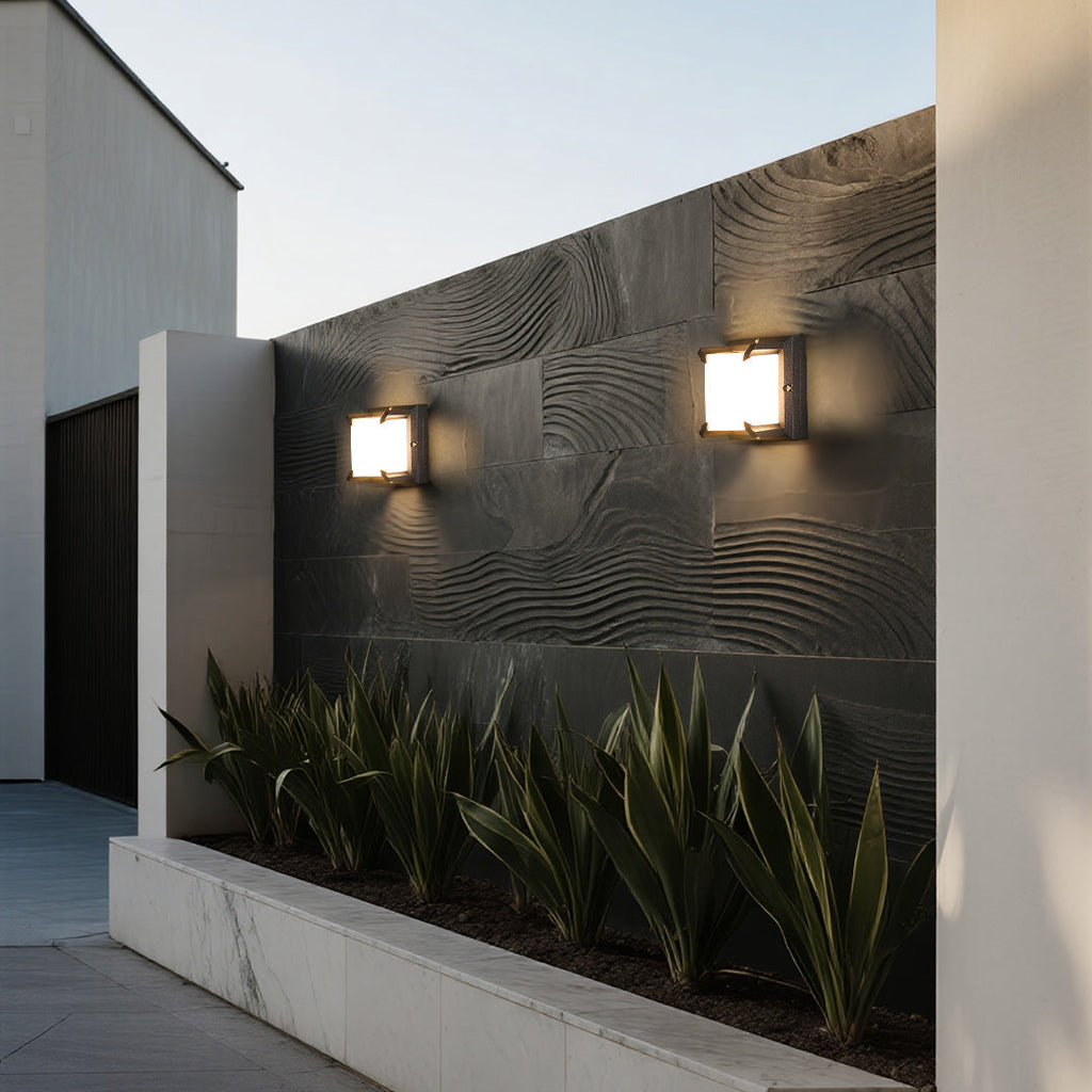 Square black waterproof LED outdoor wall light by BROKLEN – view 11
