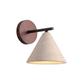 Travertine cone wall light with warm LED by BROKLEN