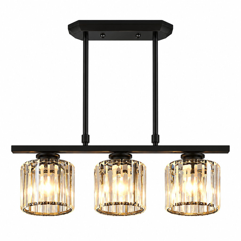 Glass pendant light bar black or gold – view 7