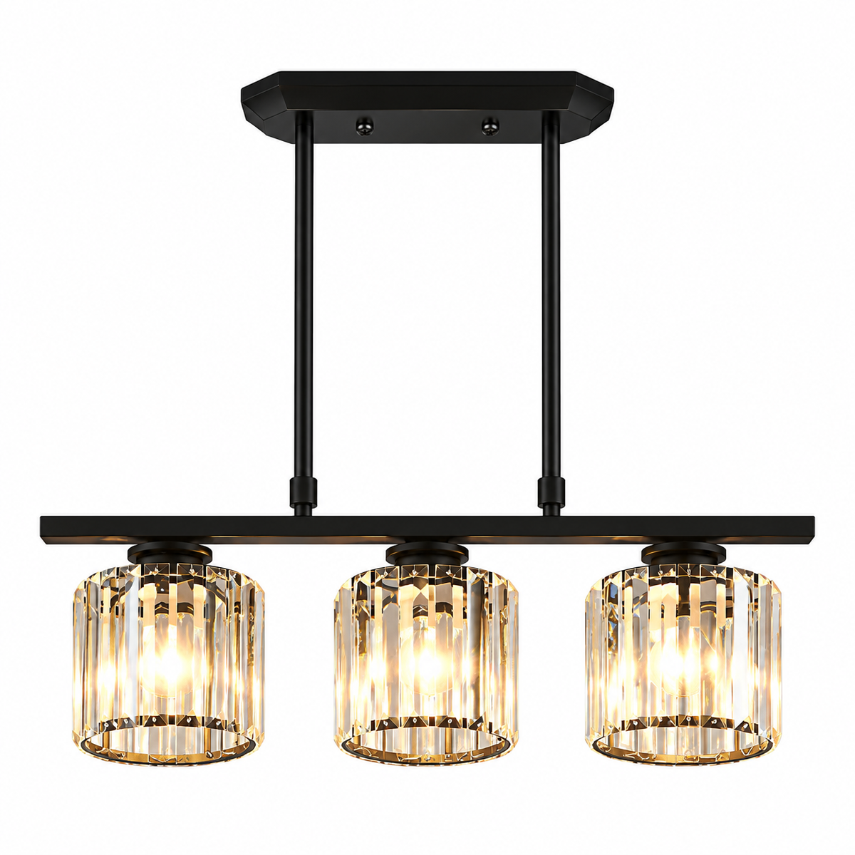 Glass pendant light bar black or gold – view 7